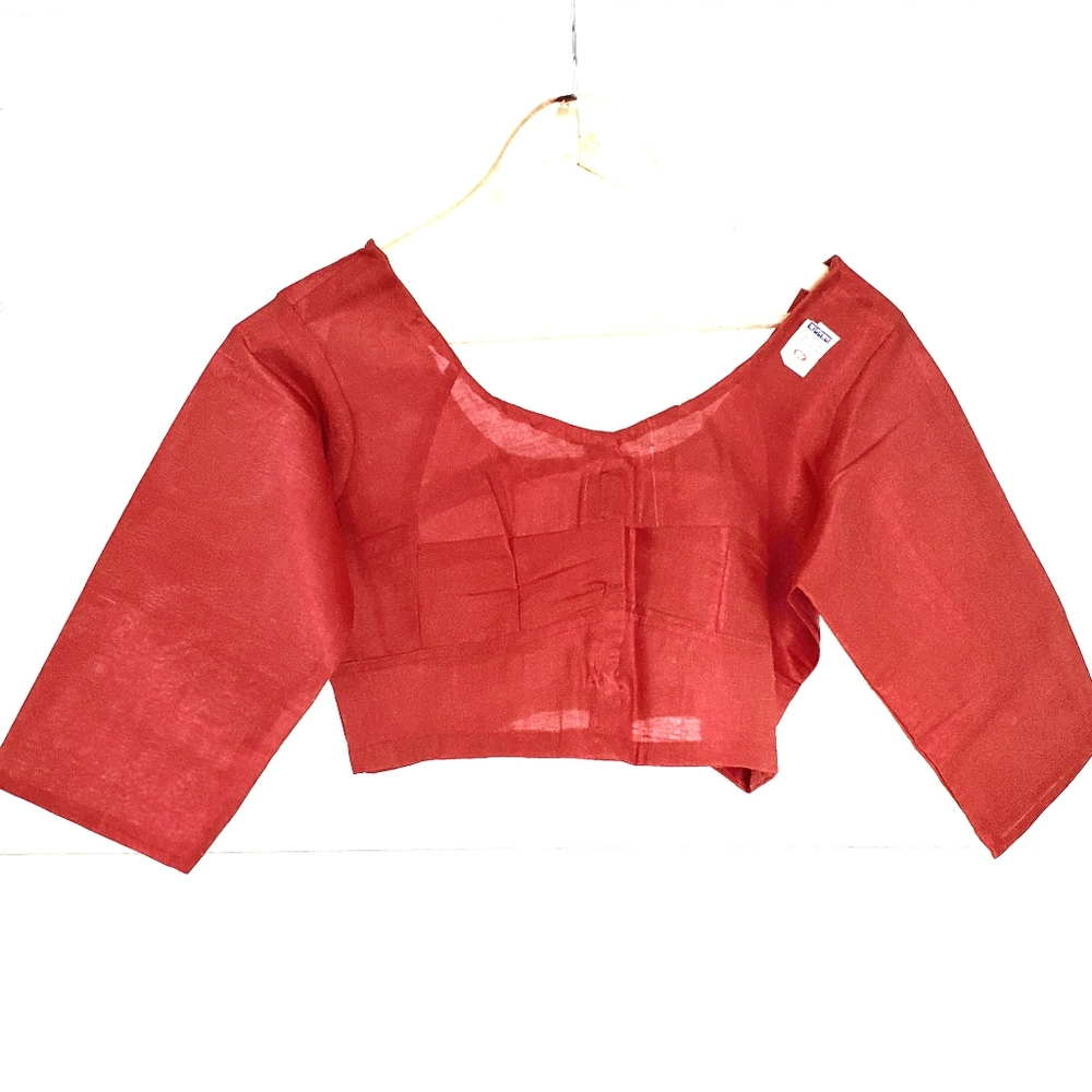 Red Indian Saree Sari Lehenga Blouse Crop Top